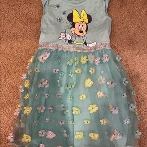 Disney Minnie Mouse Kids Dress - Teal and Yellow